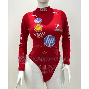 Lewis Red F1 2025 Women Bodysuit and Onesie