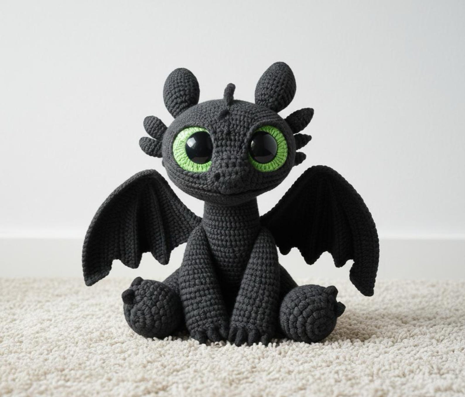 Toothless Dragon Crochet Pattern: Amigurumi PDF Tutorial (digital ...