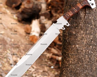 Hand Forged 18" Spring Steel Blade – Full Tang with Sheath
