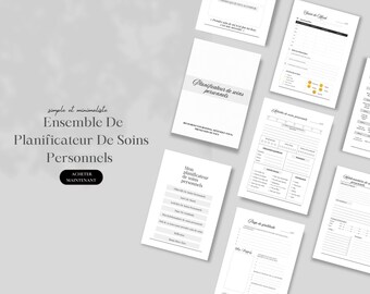 Planner Bien-Être et Self Care, Journal Santé Mentale, Suivi Bien-Être ADHD, 3 Couleurs, Méditation & Routine, PDF.