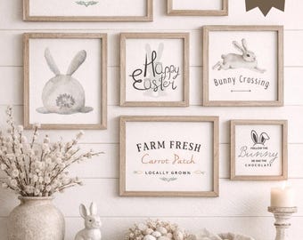 Farmhouse Easter Wall Art | Printable Easter Gallery Wall Decor | Instant Download Digital Art