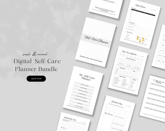 Self Care Planner Digital, Mental Health Journal, ADHD Self Love Tracker, 3 Colors, Mindfulness & Wellness, GoodNotes iPad PDF.