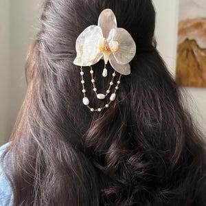 Orchid Hair Clip Pearl - Etsy