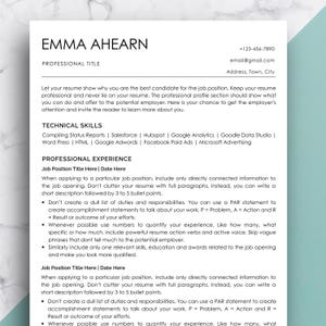 ATS Resume Template | Professional Single Column Resume for Job Applications | Word, Canva & PDF, Cover Letter and References