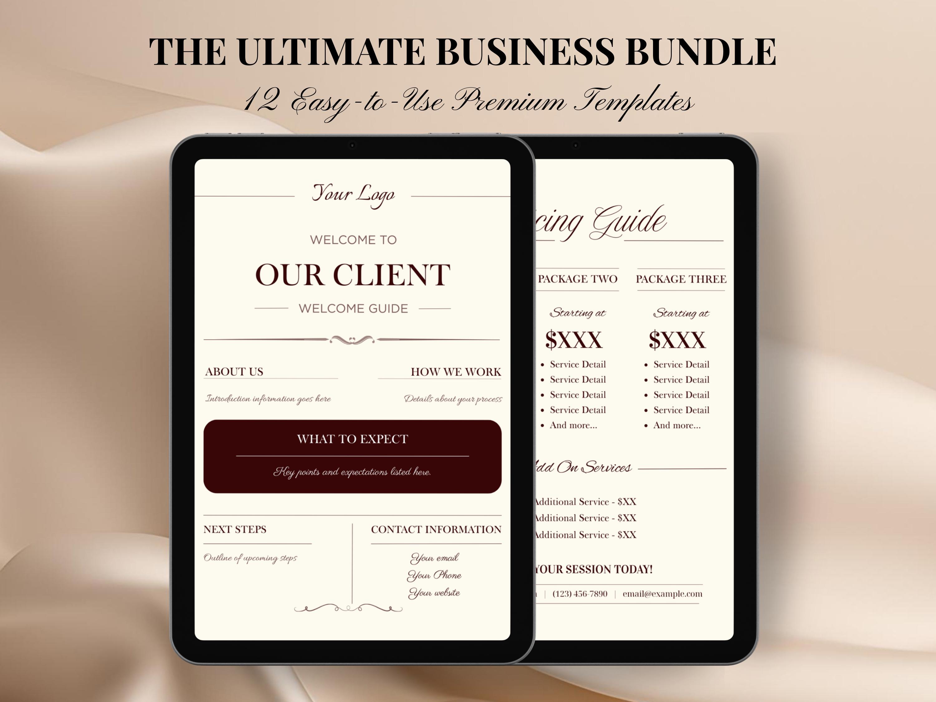 Business Template Bundle | Invoices, Contracts, Proposals, Client Forms ...