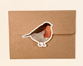 Robin Sticker, Waterproof Cute Bird Sticker