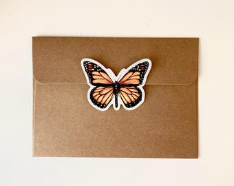 Butterfly Sticker, Waterproof Vinyl Monarch Sticker