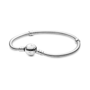 Disney, Pandora Moments Sparkling Mickey Mouse Snake Chain Bracelet , Sterling silver, Charm for Bracelet, Gift For Her, Women jewelry