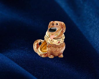 Pixar Up Dug Dog Charm, Sterling Silver Bracelet Pendant, Women's Jewelry