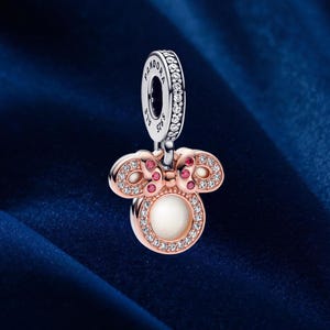 Disney Minnie Mouse Silhouette Double Dangle Charm