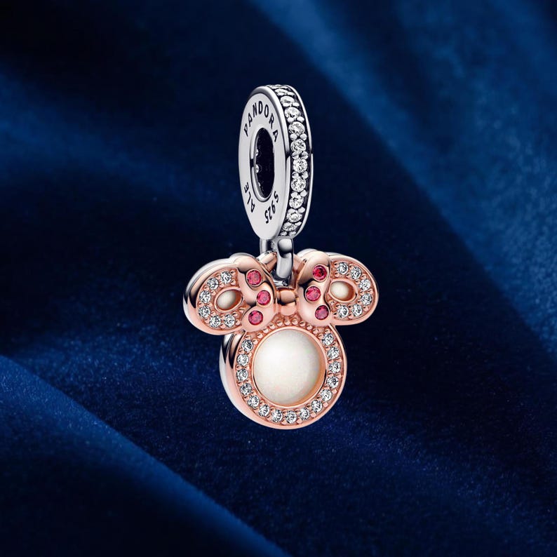 Disney Minnie Mouse Silhouette Double Dangle Charm