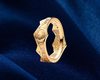 House of the Dragon-kroonring, sterlingzilver, statementringen, cadeau voor haar, damessieraden