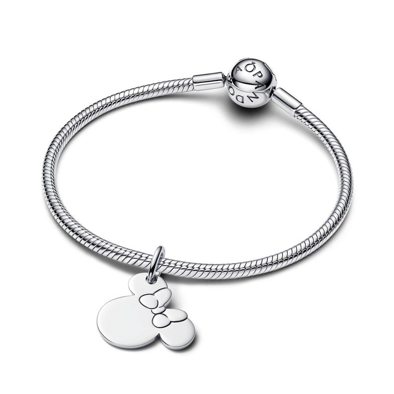 Disney Minnie Mouse Engravable Dangle Charm , Charm for Bracelet or Necklace Silver, Necklace Pendant, Jewelry for women, Gift for Her