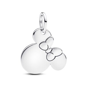 Disney Minnie Mouse Engravable Dangle Charm , Charm for Bracelet or Necklace Silver, Necklace Pendant, Jewelry for women, Gift for Her