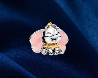 Dumbo Charm, Silver Pendant for Bracelet Necklace, Women Jewelry