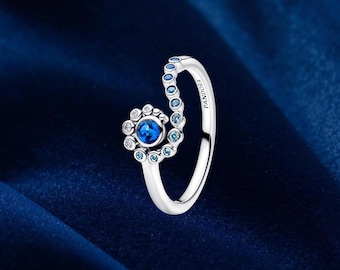 Anillo Moana Ola del Océano, Plata de Ley, Anillos Llamativos, Regalo para Ella, Joyería para Mujer