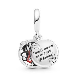 Disney Lilo & Stitch Family Dangle Charm , Charm for Bracelet or Necklace Silver, Necklace Pendant, Jewelry for women, Gift for Her