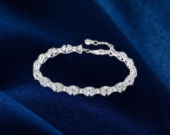Pulsera con lazo, plata de ley, dije para pulsera, regalo para ella, joyería para mujer