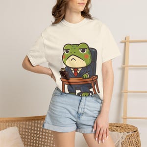Grumpy Frog Boss T-Shirt | Funny CEO Frog Tee | Office Humor Gift | Sarcastic Work Shirt