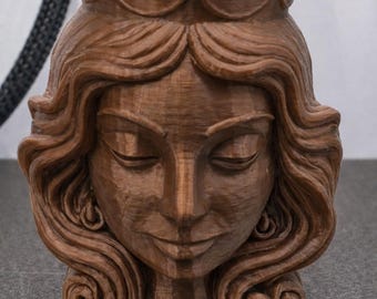 Woman Head Vase STL | Marble Style Face Planter (Digital Download)