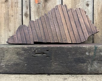 tobacco stick cutting board Kentucky Shaped Cutting Board-made From Tobacco Sticks / Cheese Board /  Tobacco Farming / Burley / Farmhouse / Kentucky Gift/ Cocktail