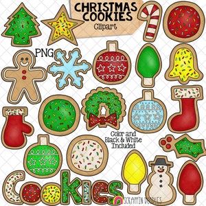 Christmas Cookies Clip Art - Ginger Bread - Sugar Cookie - Icing - Making Cookies - Commercial Use PNG Sublimation