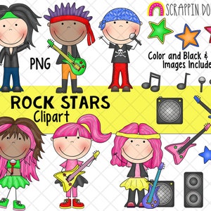 Rock Music Vector, Sticker Clipart Rock Star, Guitar Player Rocker Image  For Free Download Cartoon, Sticker PNG and Vector with Transparent  Background for Free Download