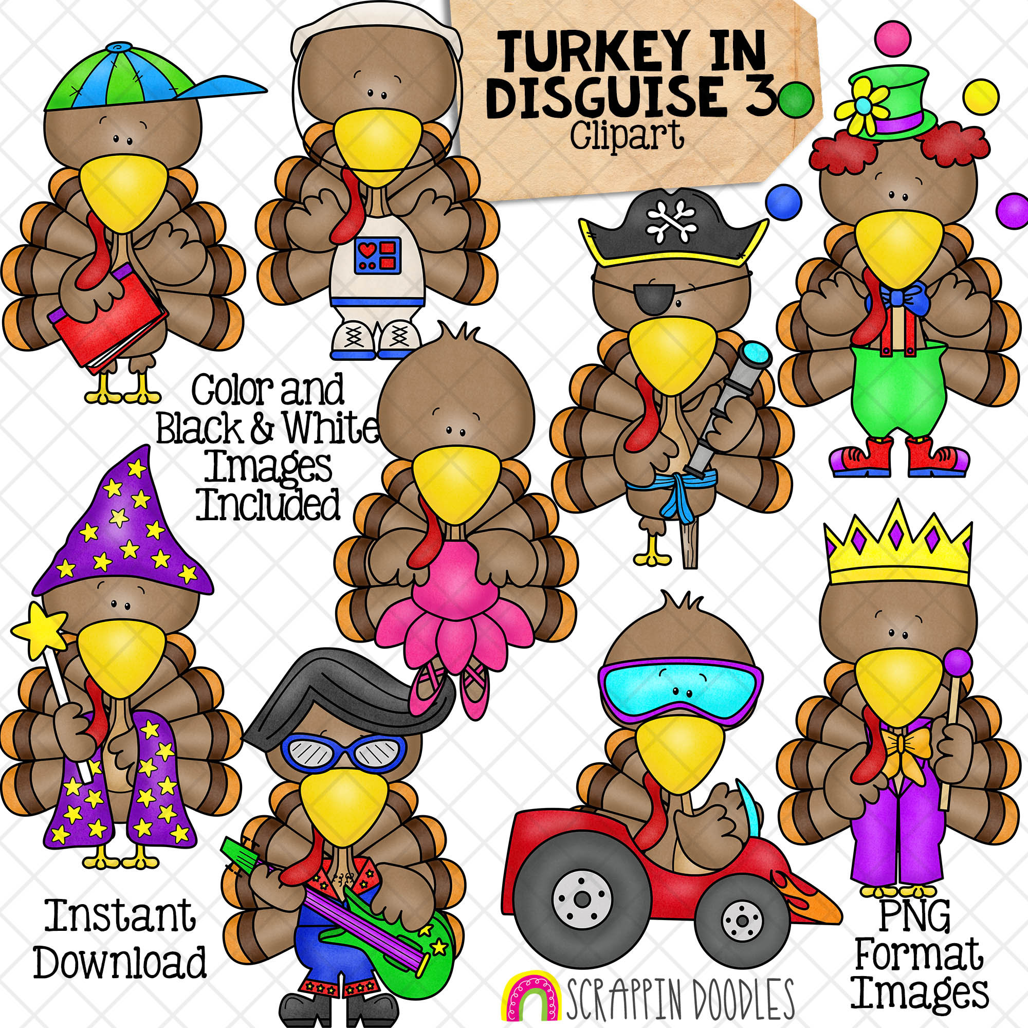 turkey in disguise clipart 3 - turkeys in disguises graphics