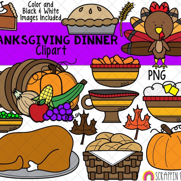 Dinner Graphics Dinner Food Clipart - Etsy