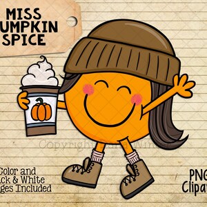 Miss Pumpkin Spice PNG ClipArt - Pumpkin Spice Lover - Sublimation PNG Graphics