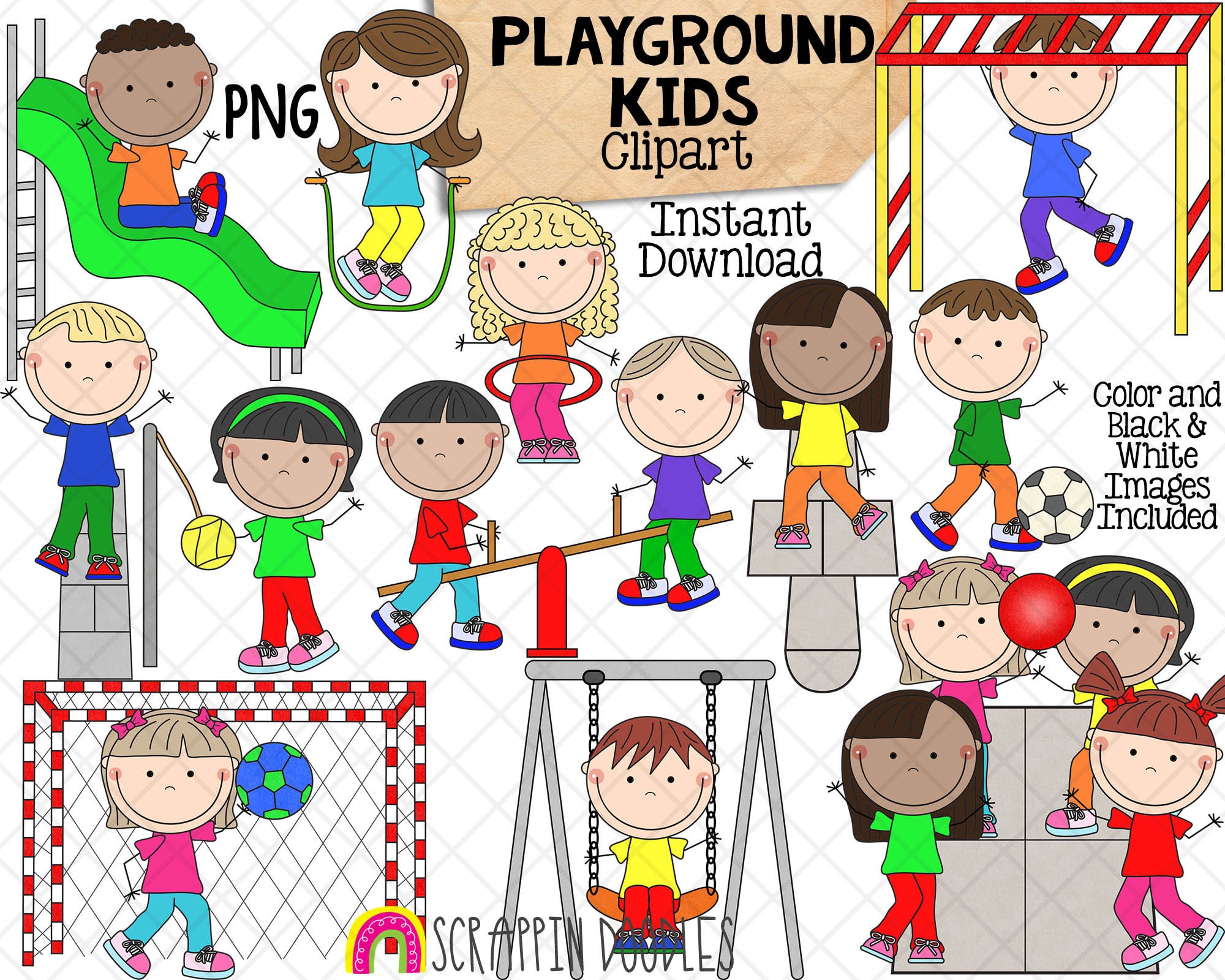 Recess Clipart Black And White