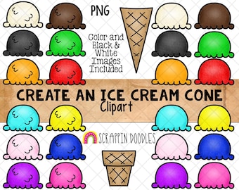 Erstellen Sie eine Eistüte ClipArt - IceCream ClipArt - Eiskugel - Kommerzielle Nutzung PNG Clip Art
