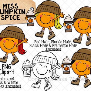 Miss Pumpkin Spice PNG ClipArt - Pumpkin Spice Lover - Sublimation PNG Graphics