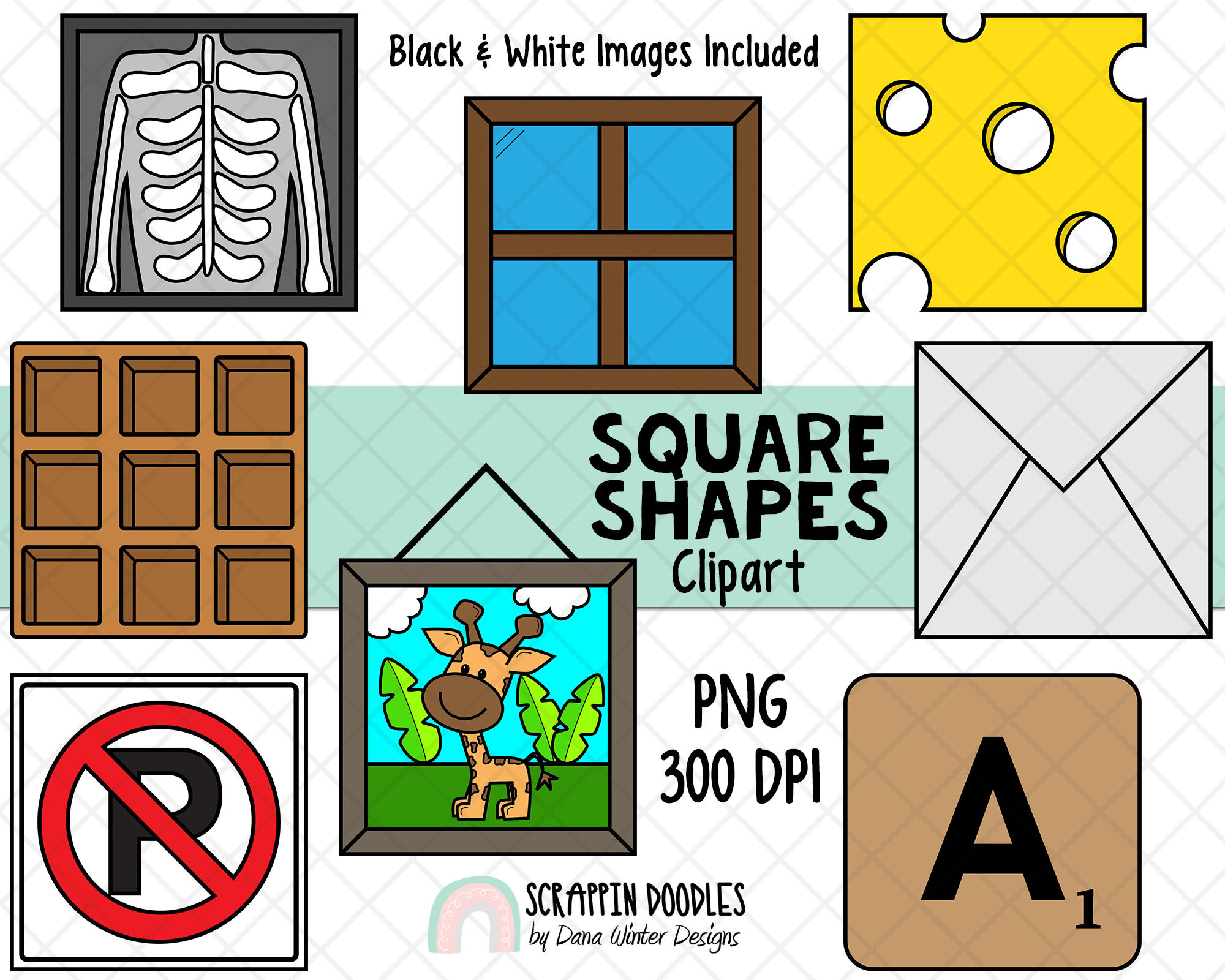 Shapes Clip Art Real Life Square Shape Clipart Geometric Etsy