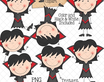 Countess Dracula ClipArt - Female Vampire - Halloween Graphics - Commercial Use PNG Sublimation