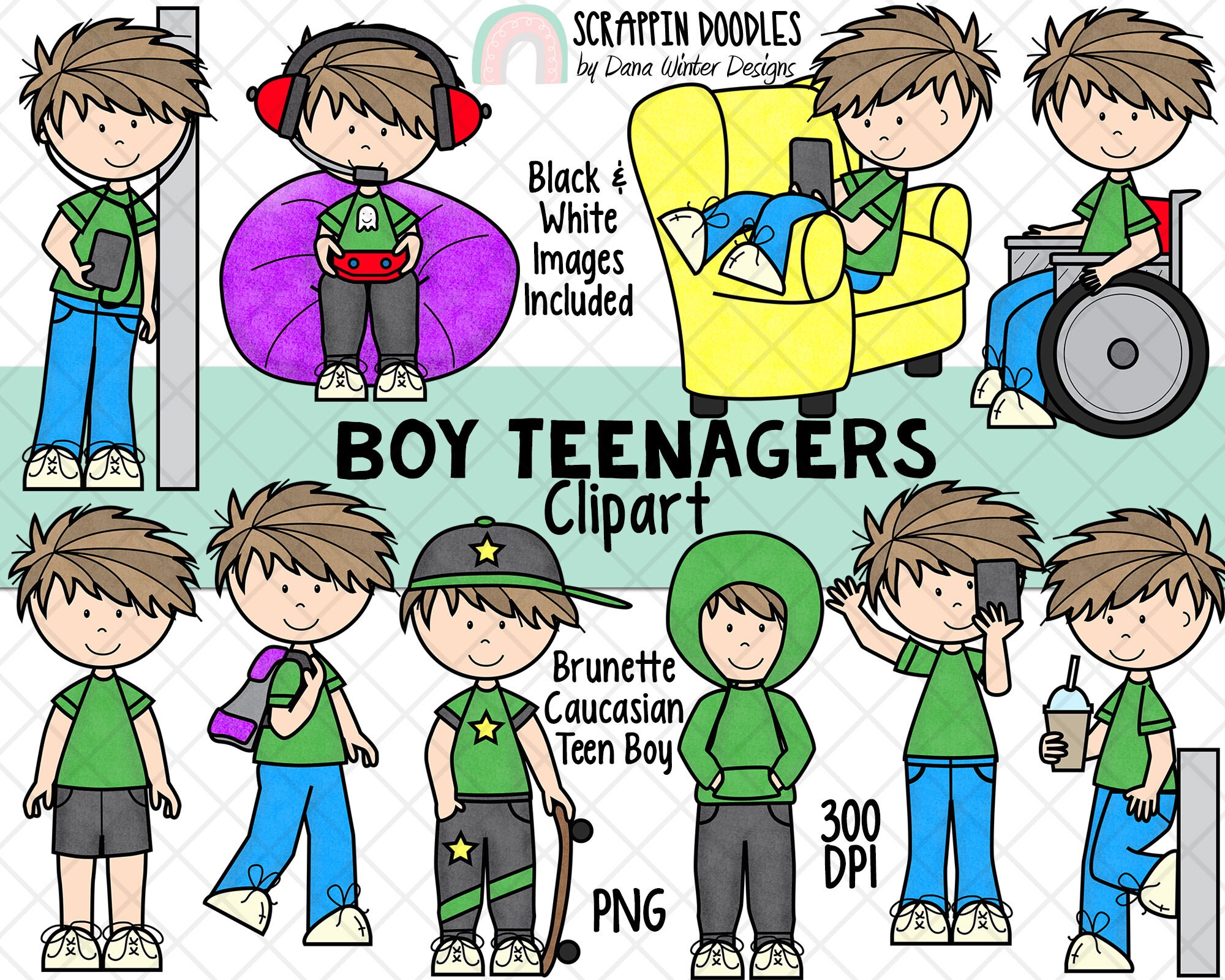 Teenager Clipart Teenage Boys Student Clipart Caucasian Brunette Teenager Clipart Teenage Boys Student Clipart Caucasian Brunette