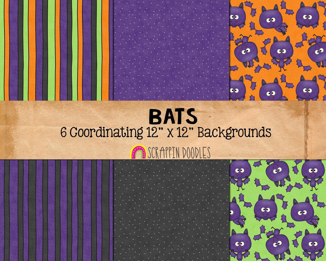 Bat Clipart Cute Bats Clipart Vampire Bats Flying Bats - Etsy