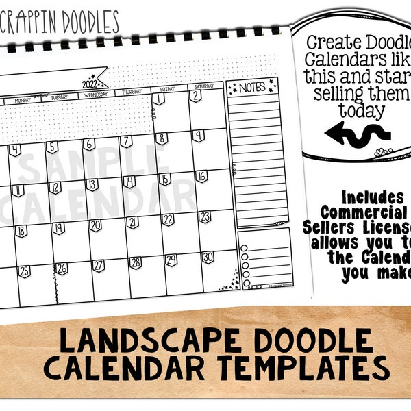 Doodle Art Calendar - Etsy