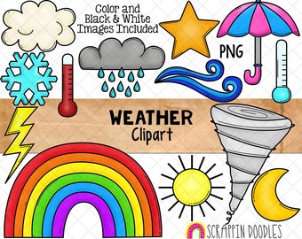 Weather Clip Art - Tornado - Rain Clouds - Rainbow - Wind - Environment - Weather Bulletin Board - Commercial Use PNG