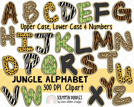 Safari Alphabet Etsy F77