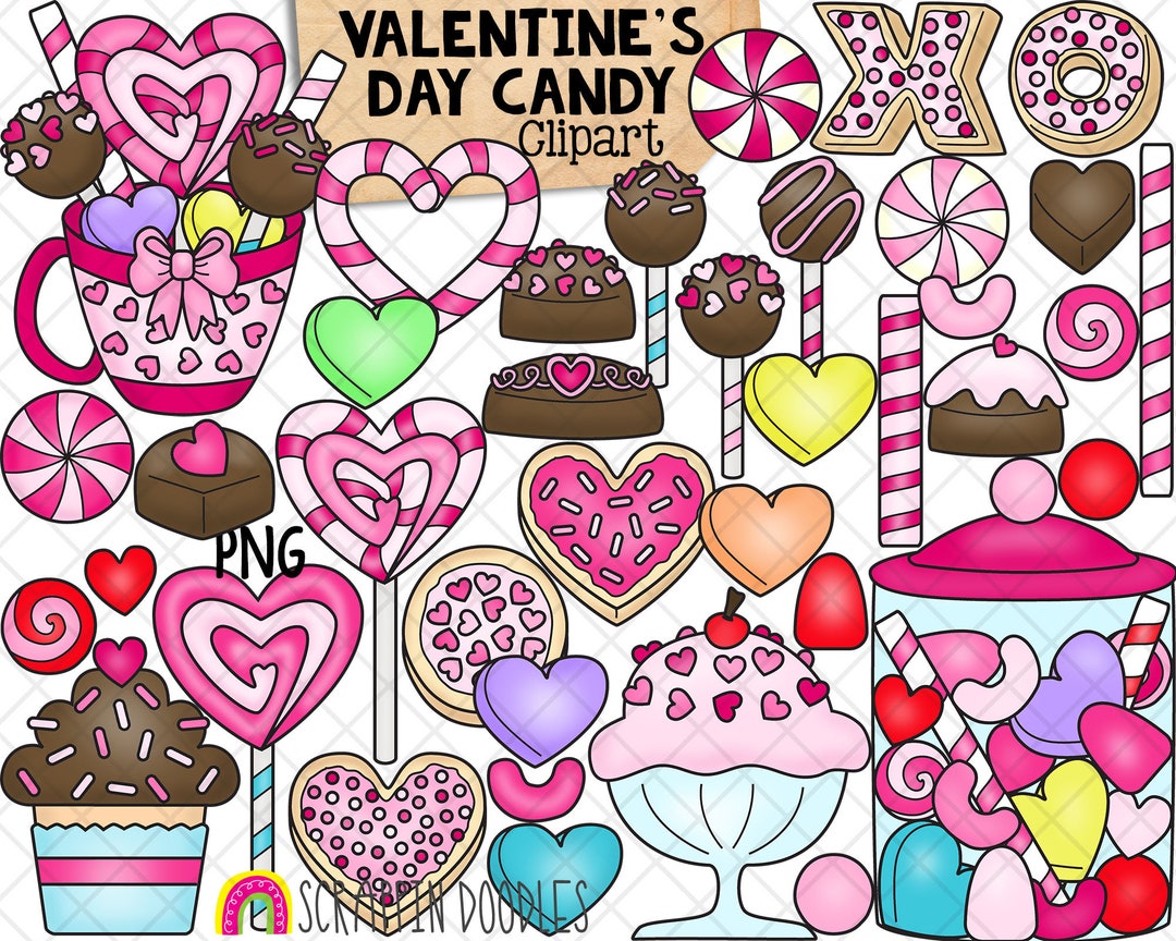 Valentines Day Candy Clipart Valentine Cookie Graphics Chocolate Cake