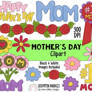 Clipart fête des mères - Clipart maman - Clipart maman - Conceptions de sublimation fête des mères - Cadeaux fête des mères