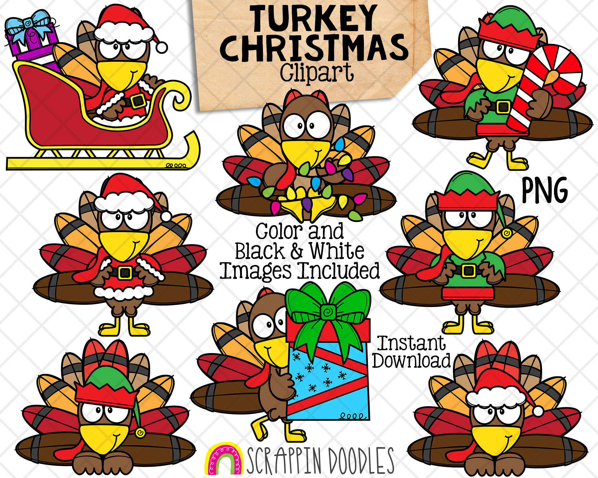 Turkey Christmas Clip Art Commercial Use Turkey Clipart Christmas