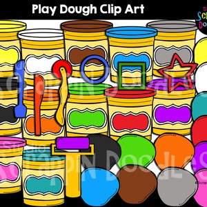 Play Dough Clip Art - Cute and Colorful Play Dough Clay Graphics