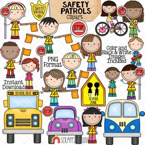 Safety Patrols ClipArt - School Patrol - Crossing Guard - Traffic Control - Orange Flag - Commercieel gebruik PNG