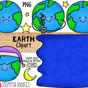 Imágenes Prediseñadas de la Tierra - Imágenes Prediseñadas del Día de la Tierra de uso comercial - Gráficos del Día de la Tierra - PNG dibujado a mano