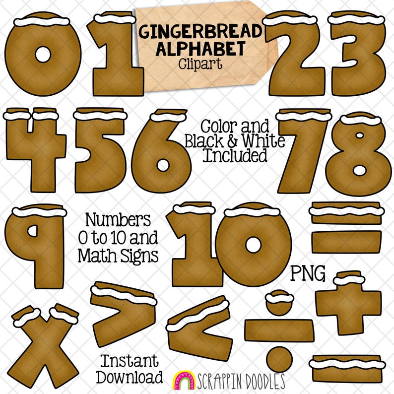 Gingerbread Alphabet Clipart - Ginger Bread Cookie Letters Clip Art ...