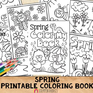 Spring Coloring Book - Kids Printable PDF Coloring Pages - Print On Home Printer