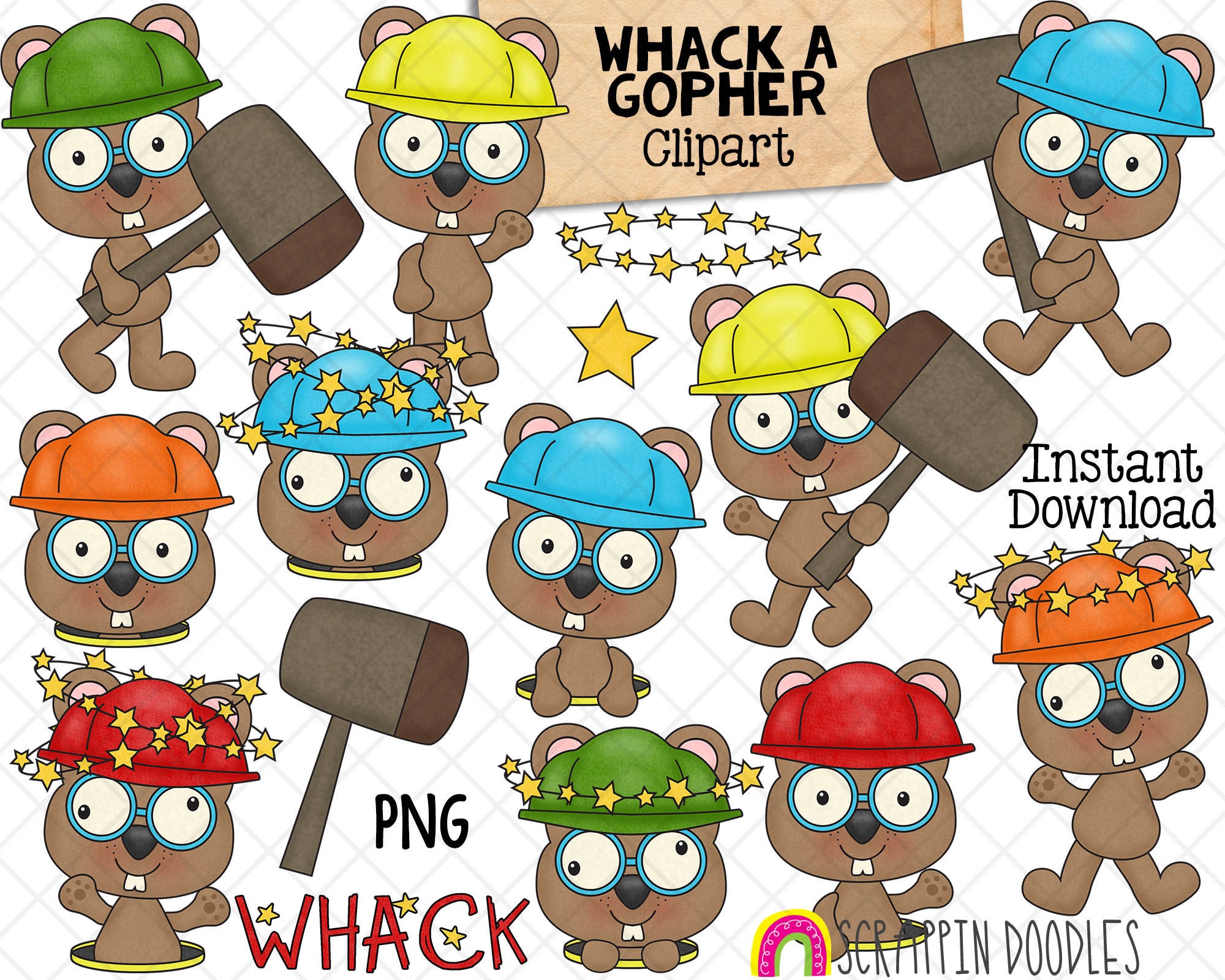 Whack A Gopher Clip Art - Ground Squirrel - Pocket Gophers - Commercial Use PNG