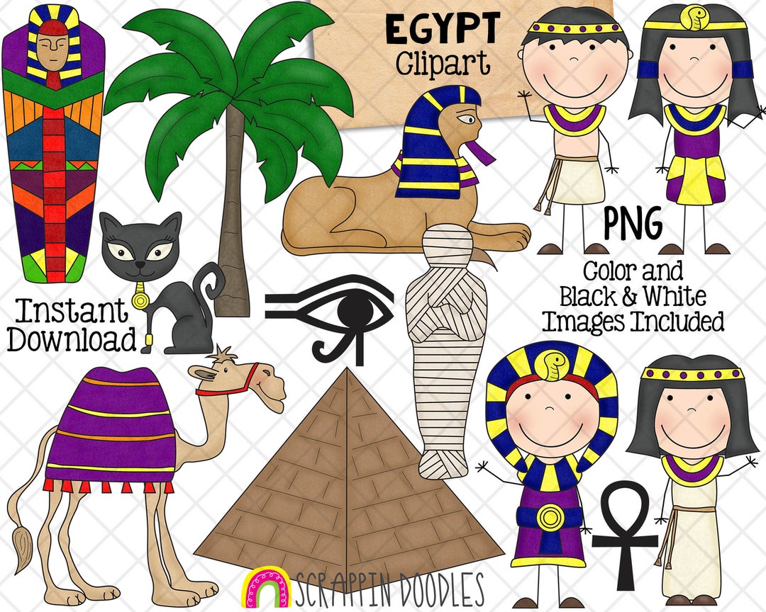 Egypt Clipart - Egyptian Graphics - Pharaoh - Mummy Tomb - Pyramids ...